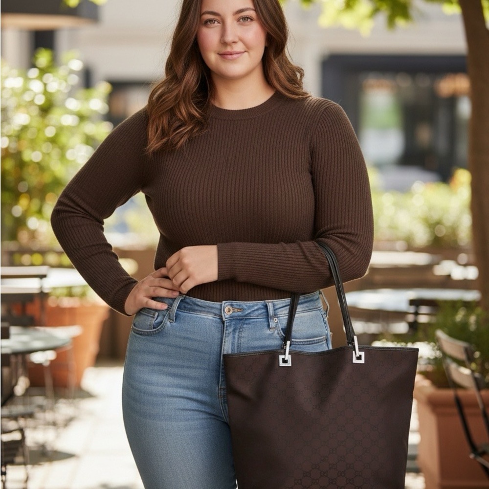 Gucci Black and Brown Patterned Tote - Picture 13 of 15
